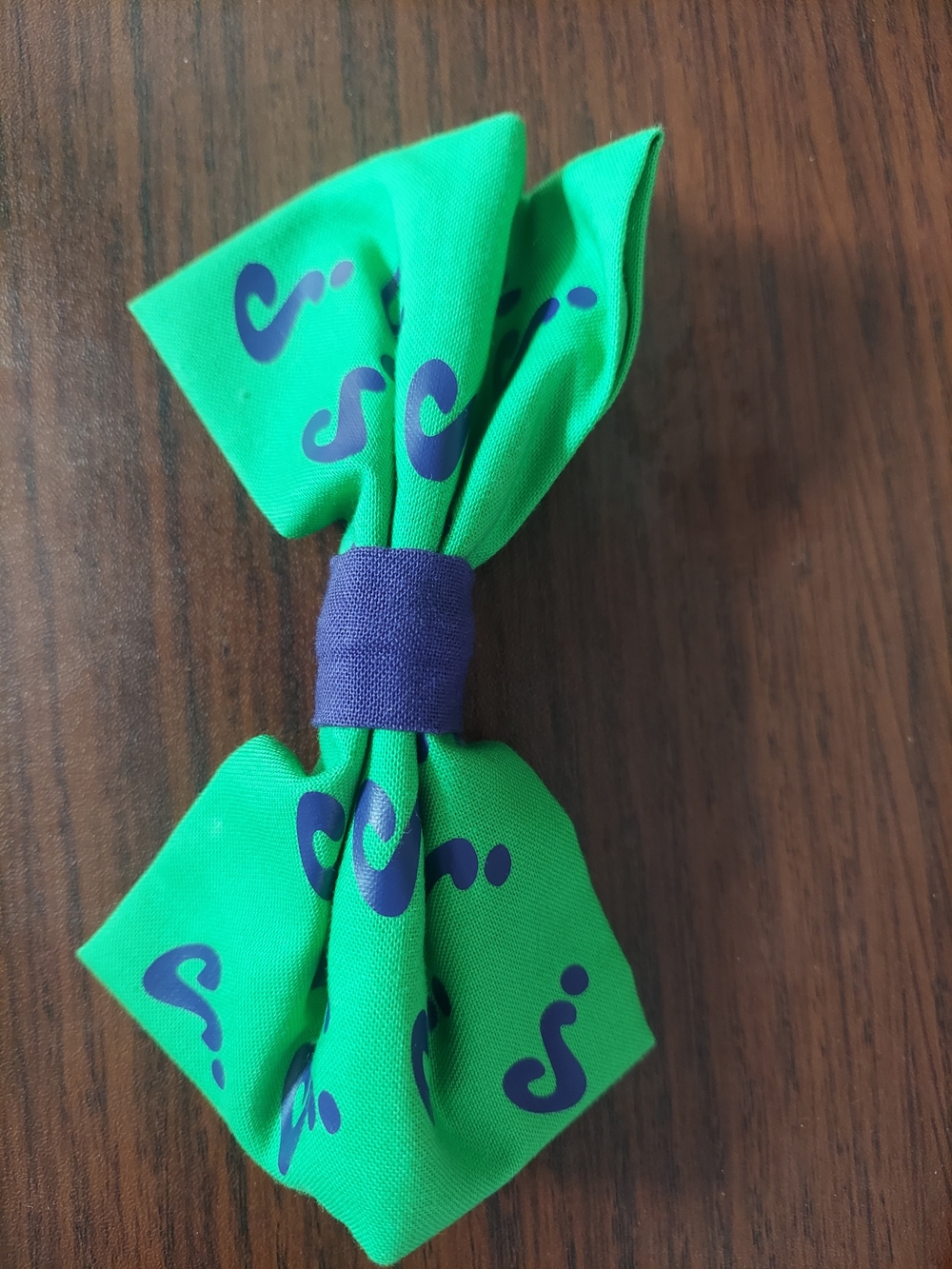 Joker Green Patterned Bow Hair Clip